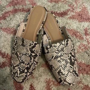 size 7 snakeskin mules